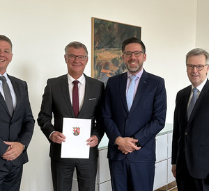 Das Bild zeigt: Vizepräsident des Oberlandesgerichts Thomas Grünewald, Präsident des Landgerichts Thomas Bergmann
