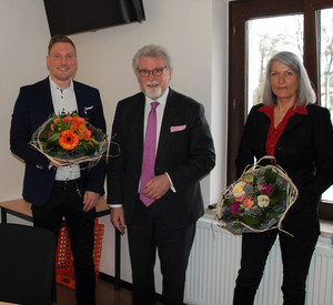 Gruppenfoto von Jörn-Hendrik Sack, Herbert Mertin und Andrea Kästner